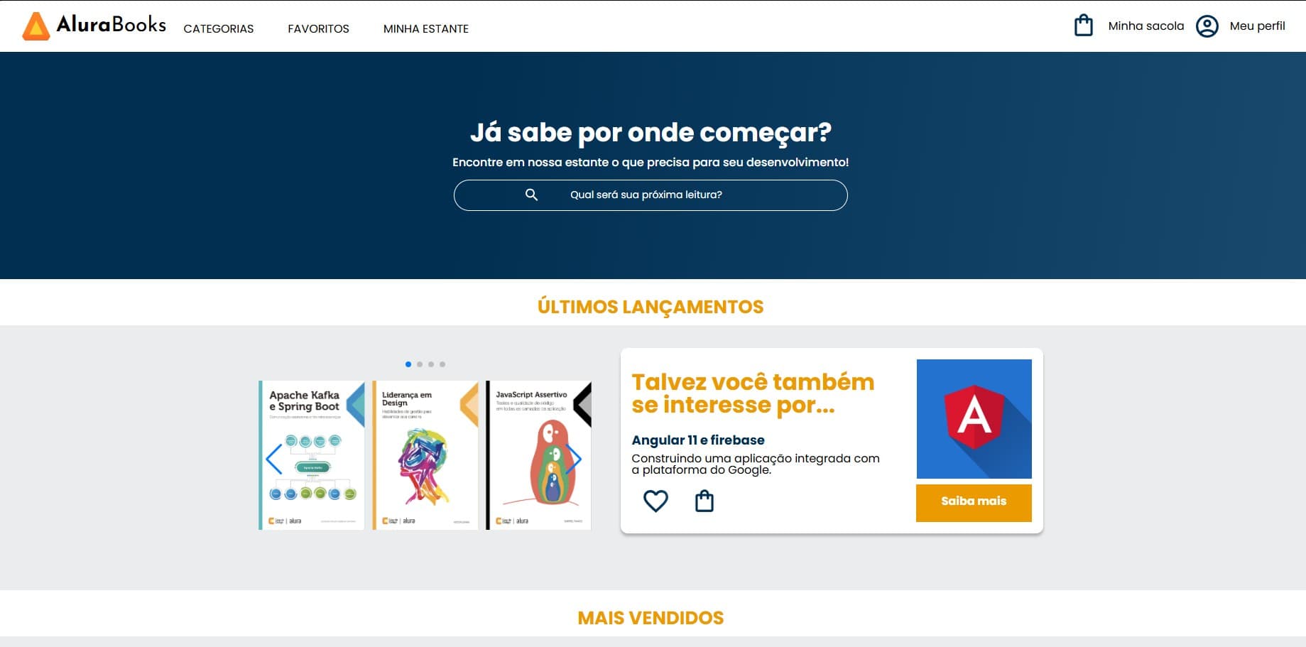 Aplicativo de venda de Livros